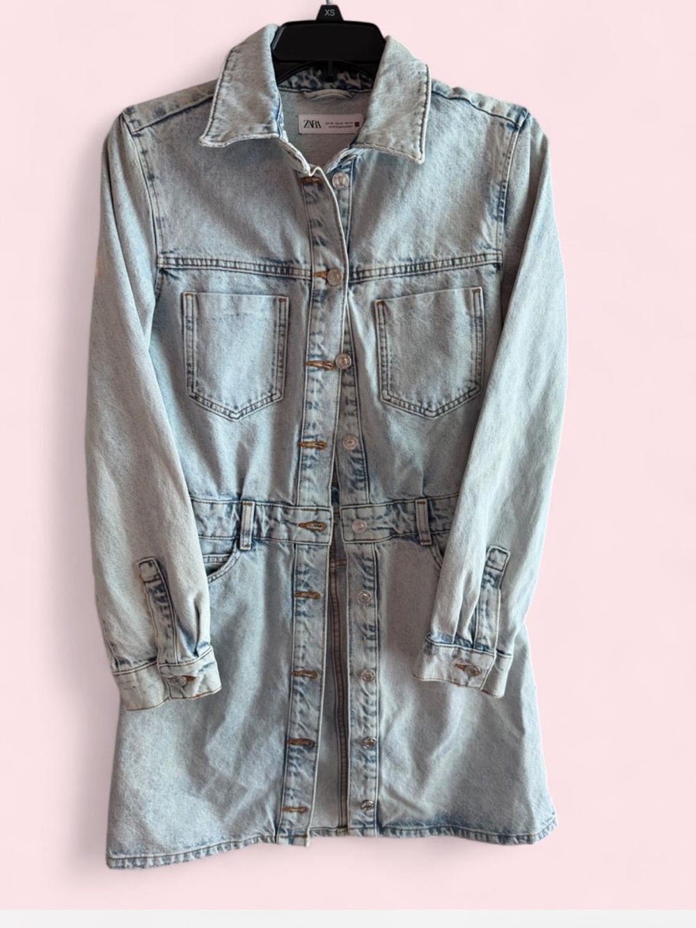 Zara Light Wash Denim dress